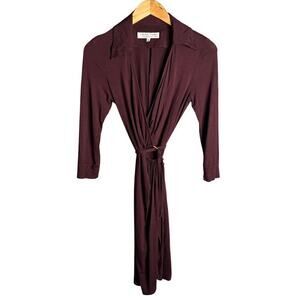 Trina Turk Wrap Mini Dress Wine Size 4